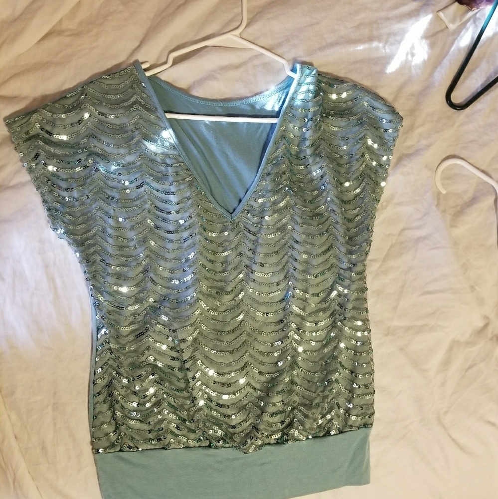 Sequin Crop Top